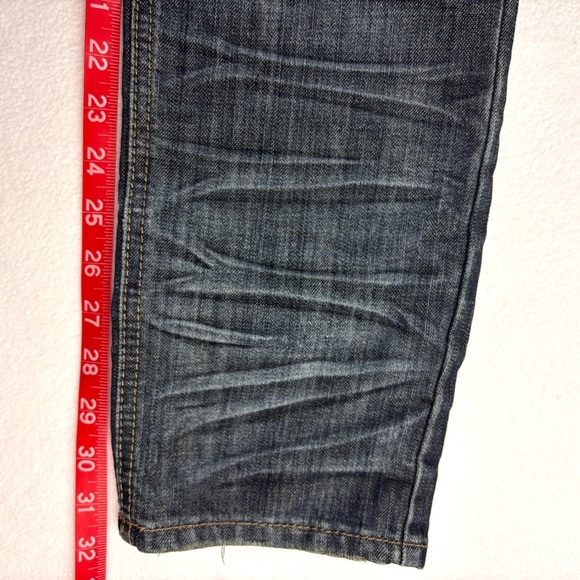 Almost Famous Lowrise Super Whisker Faded Denim Straight Leg Western Jean (15) - Picture 13 of 15